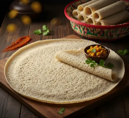 Äthiopisches Injera - Sauerteig Fladenbrot