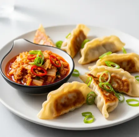 PANJANS Kimchi Hackfleisch Teigtaschen (Gyoza) mit Kimchi Dip 