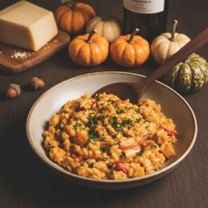 Cremiges Kürbis-Kimchi-Risotto PANJANS-Kimchi Cremiges Kürbis Kimchi Risotto PANJANS Kimchi