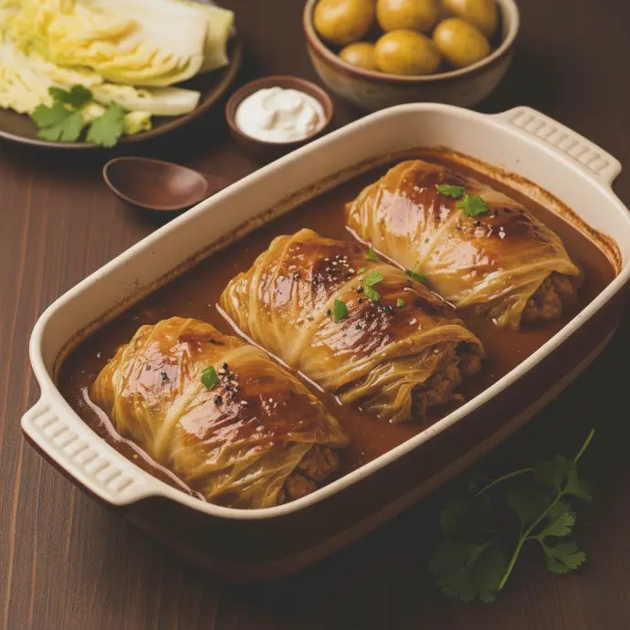 Kohlrouladen mit PANJANS Kimchi Hackfleisch Füllung