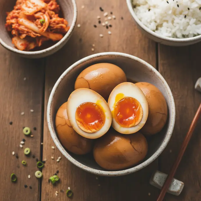 Miso Eier mit PANJANS Kimchi