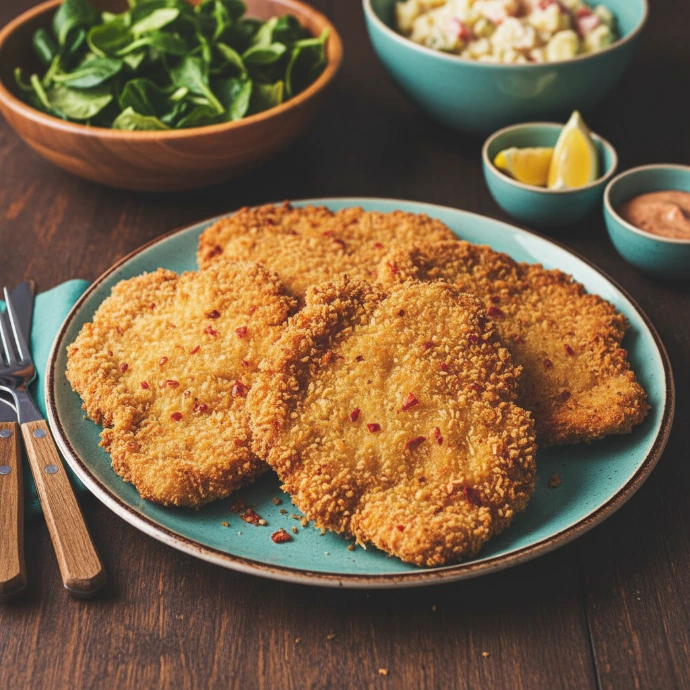 Kimchi-Schnitzel im Panko-Mantel: Japanisch inspirierte Fusion-Küche mit PANJANS Kimchi-Marinade und extra krosser Panade