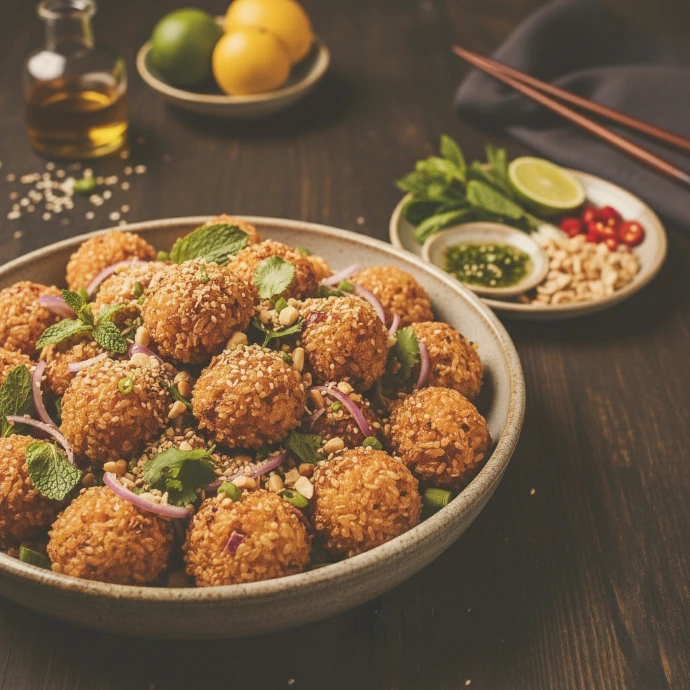 Knusprige Reisbällchen