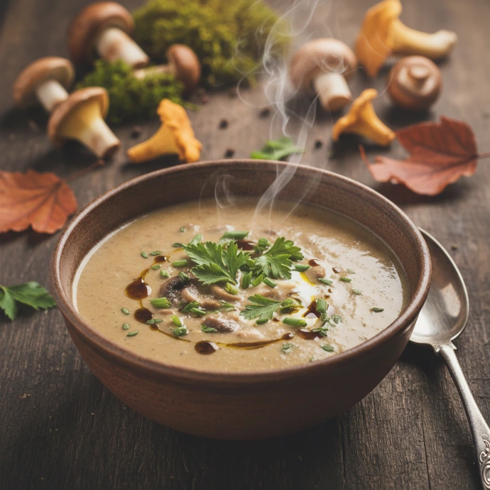 Hausgemachte Pilzcremesuppe aus Waldpilzen – herbstliches Rezept für eine sämige Suppe mit frischen Zutaten