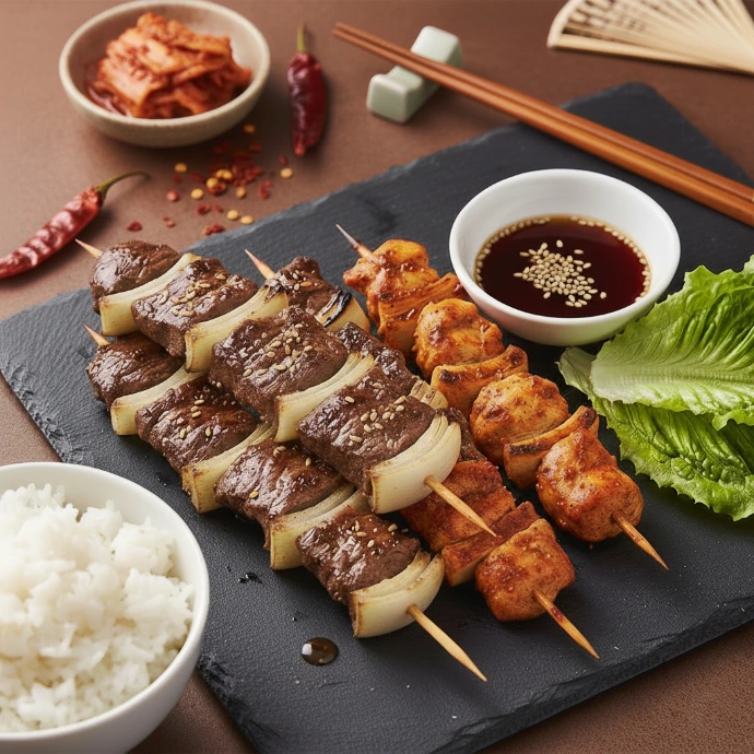 Kimchi-Bulgogi Grillspieße