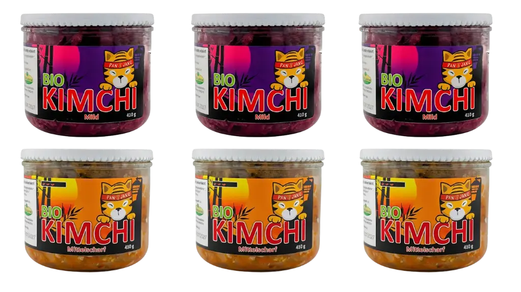 PANJANS Kimchi 6er Paket - 3x Mild / 3x Mittelscharf