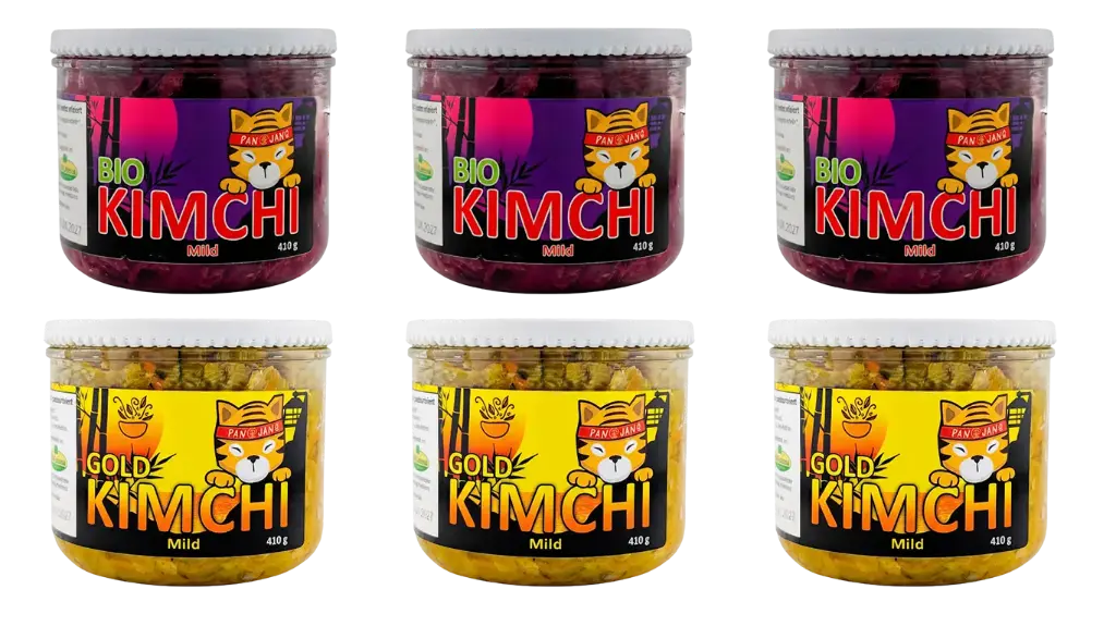 PANJANS Kimchi 6er Paket - 3x Mild / 3x Mildes Gold